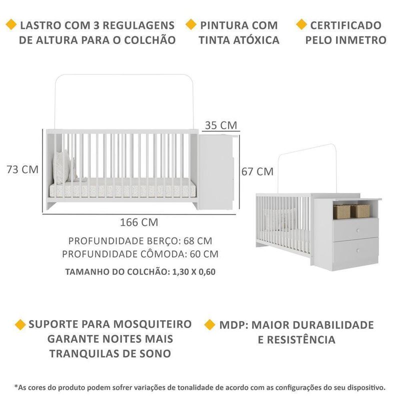 Berço com cômoda