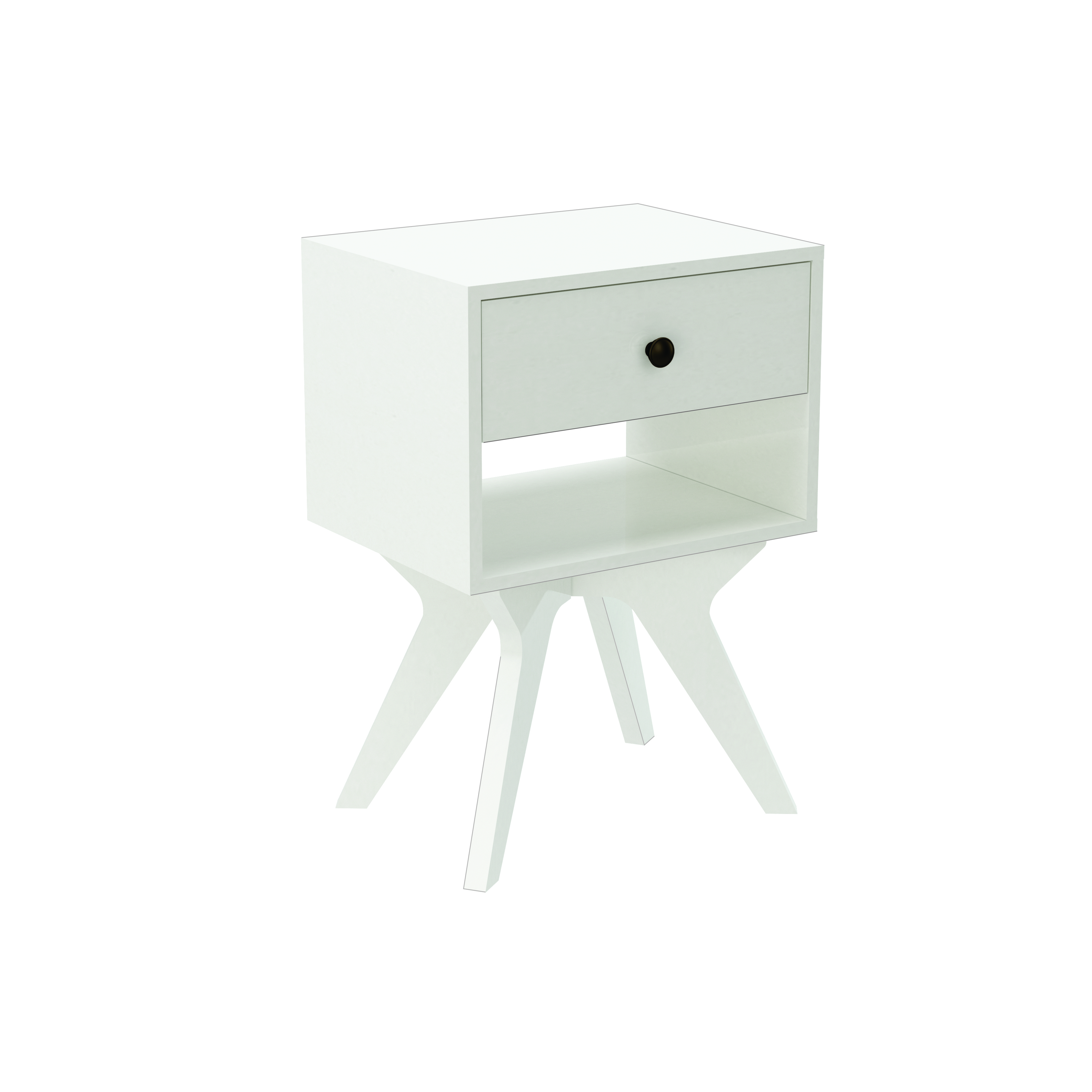 Mesa de cabeceira retrô offwhite