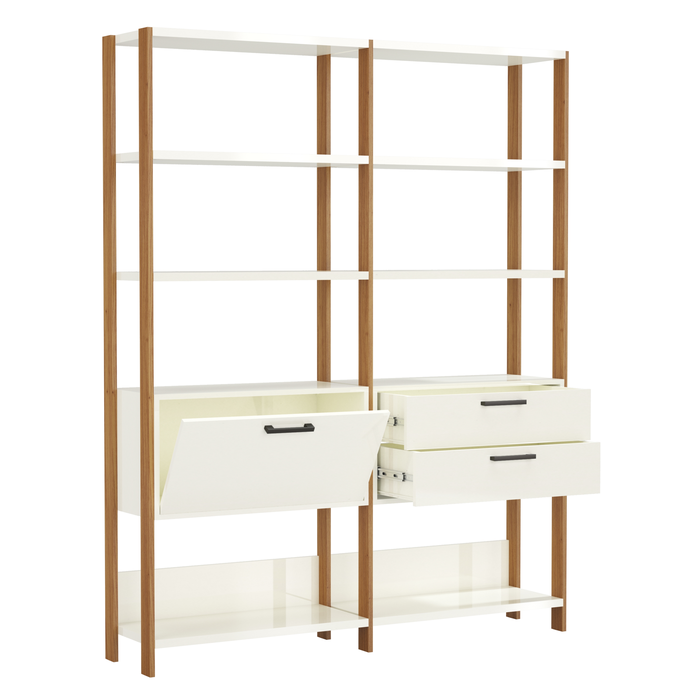 Estante com 2 torres - offwhite