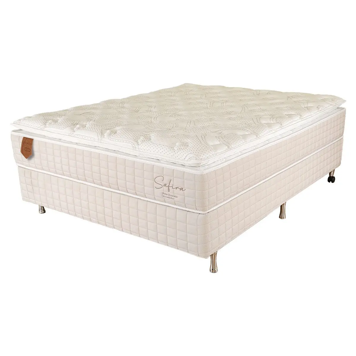 Conjunto box+ colchão queen - modelo Safira 
