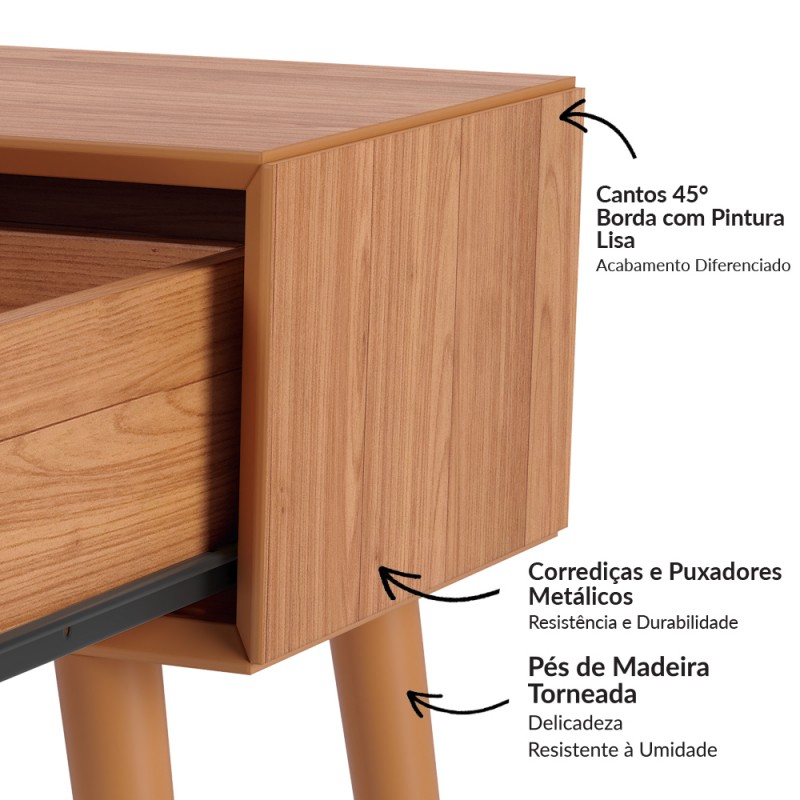 Mesa de cabeceira pé palito