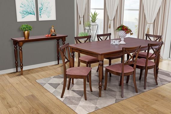 Mesa Orlando 1,6m - Castanho