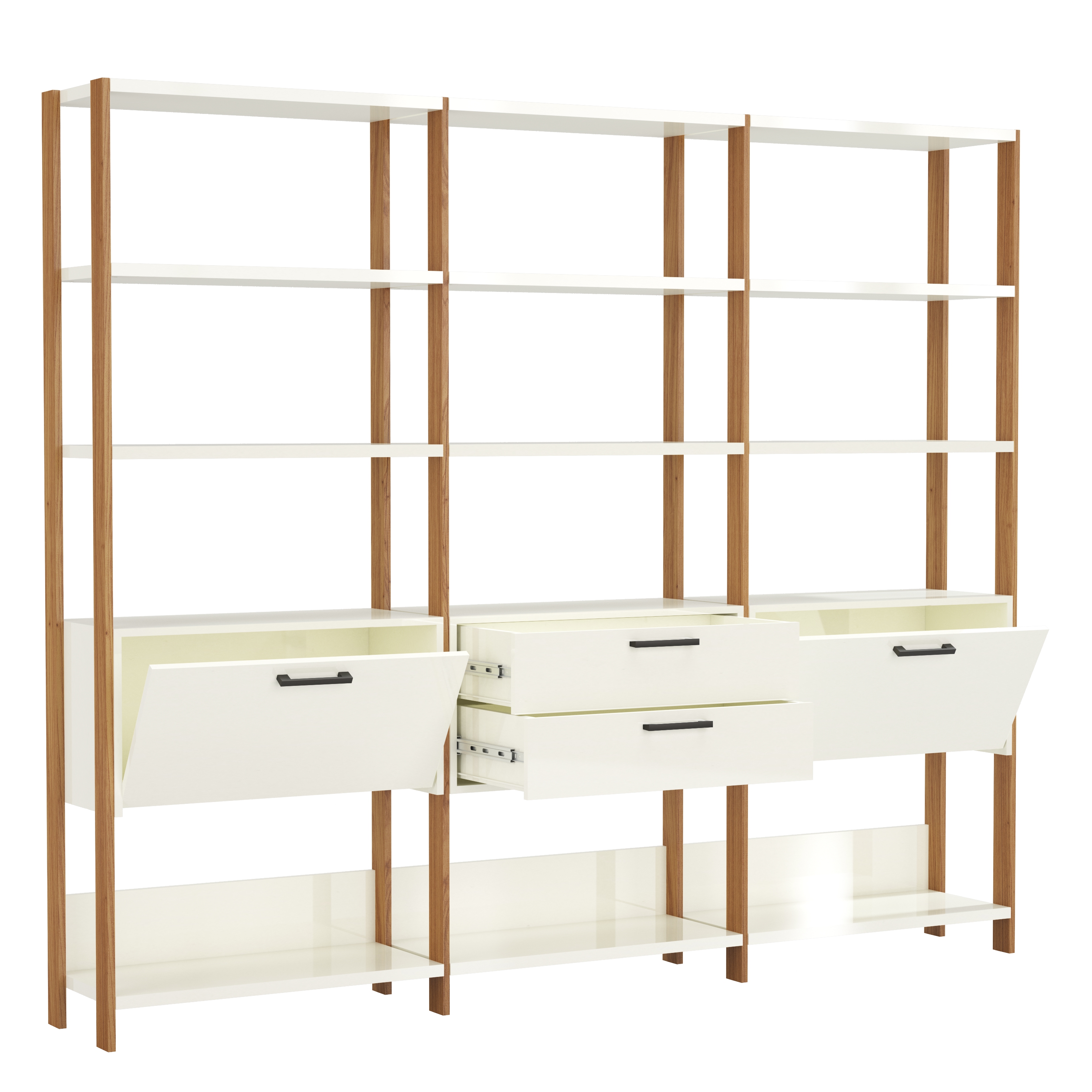 Estante com 3 torres - offwhite