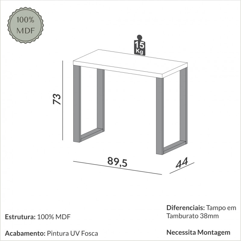Mesa de estudo industrial
