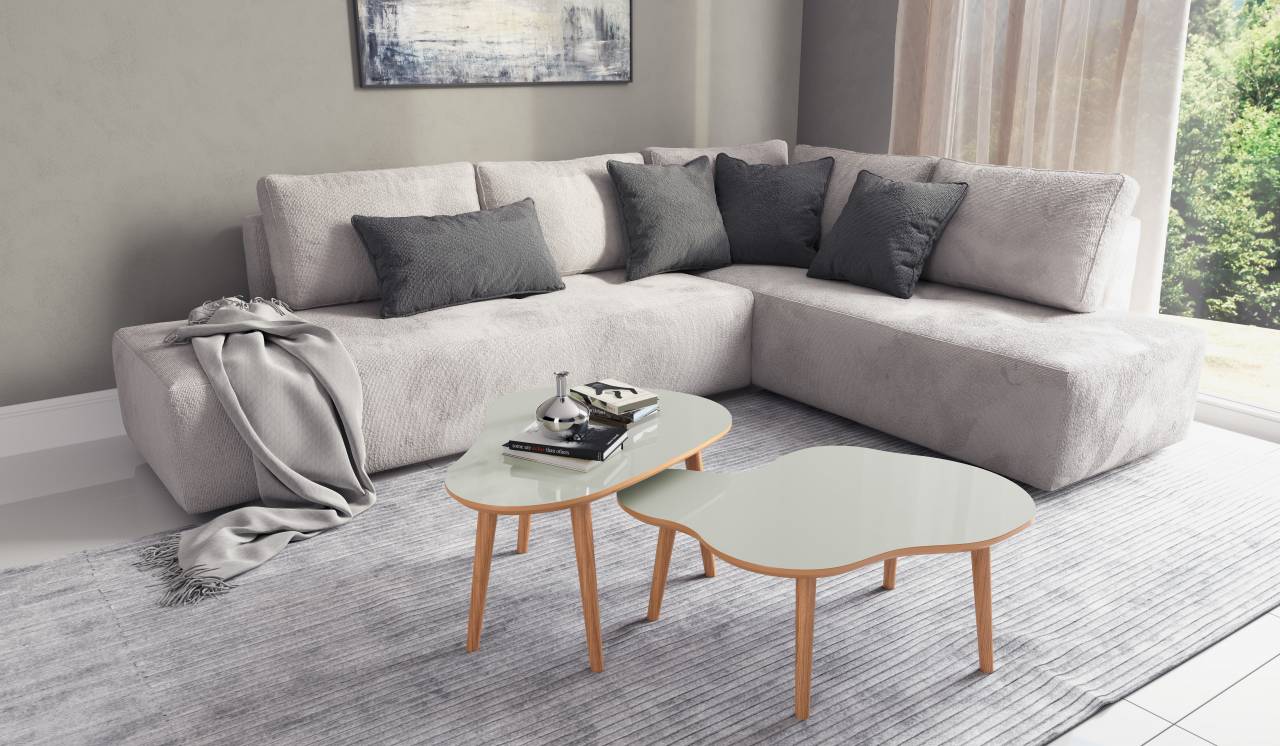 Conjunto Mesa de centro orgânica