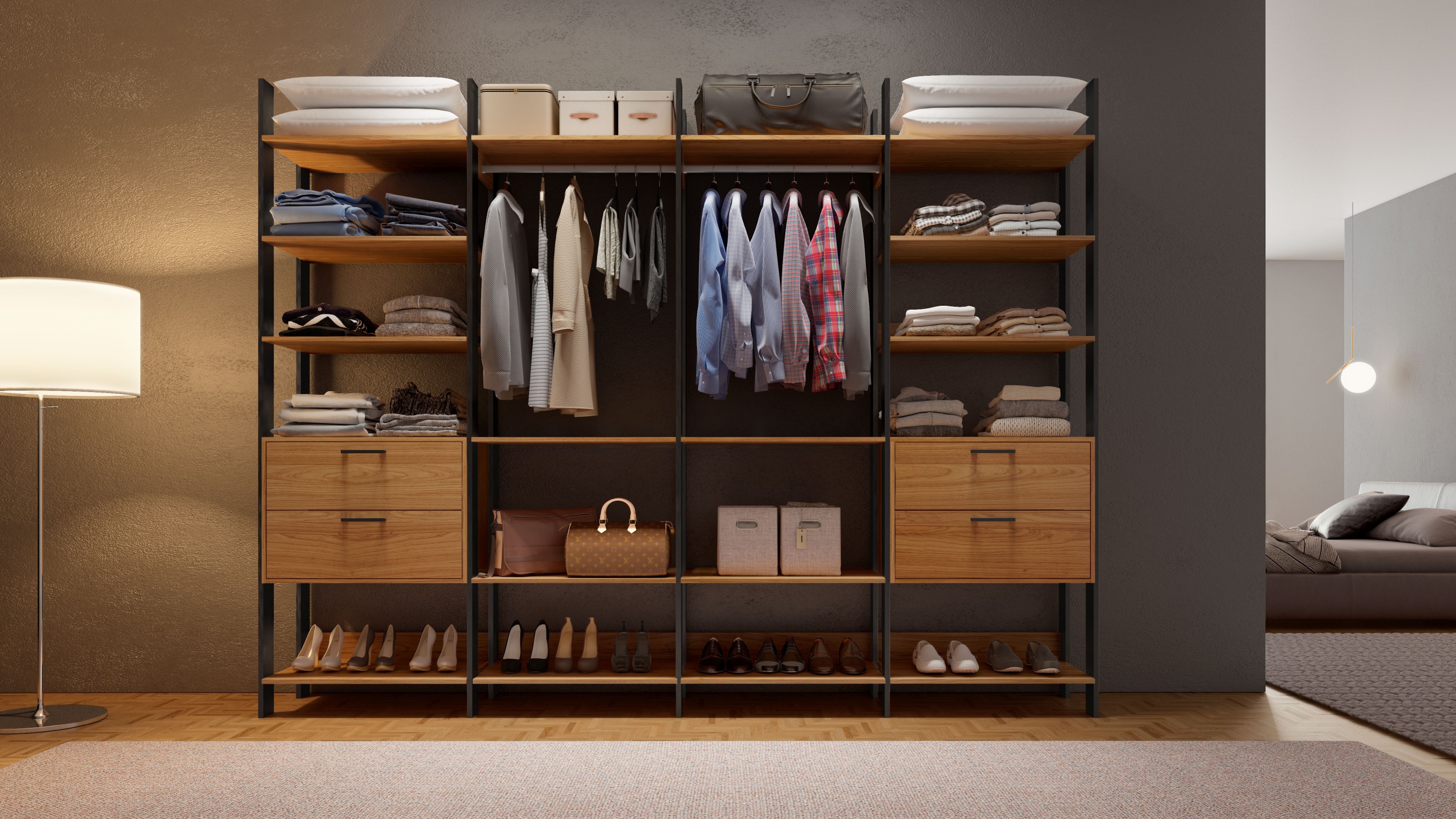 Closet 4 torres - preto
