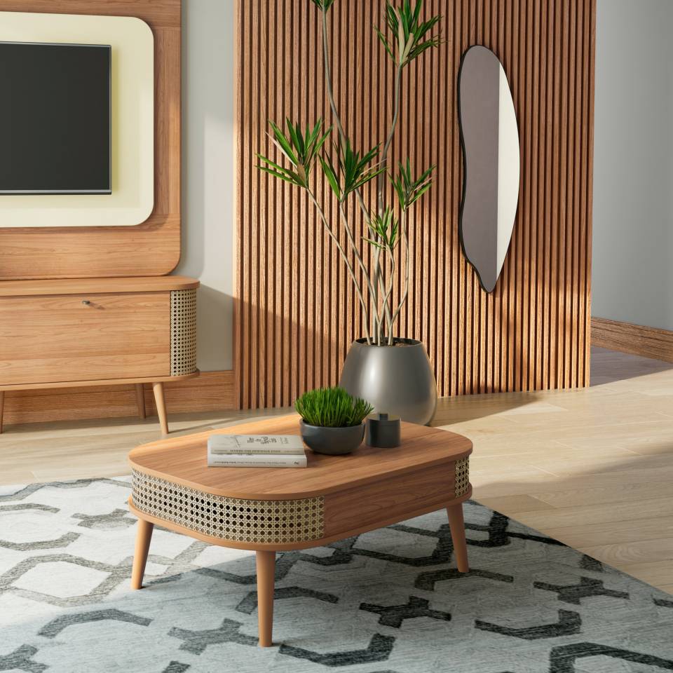 Mesa de centro com tela
