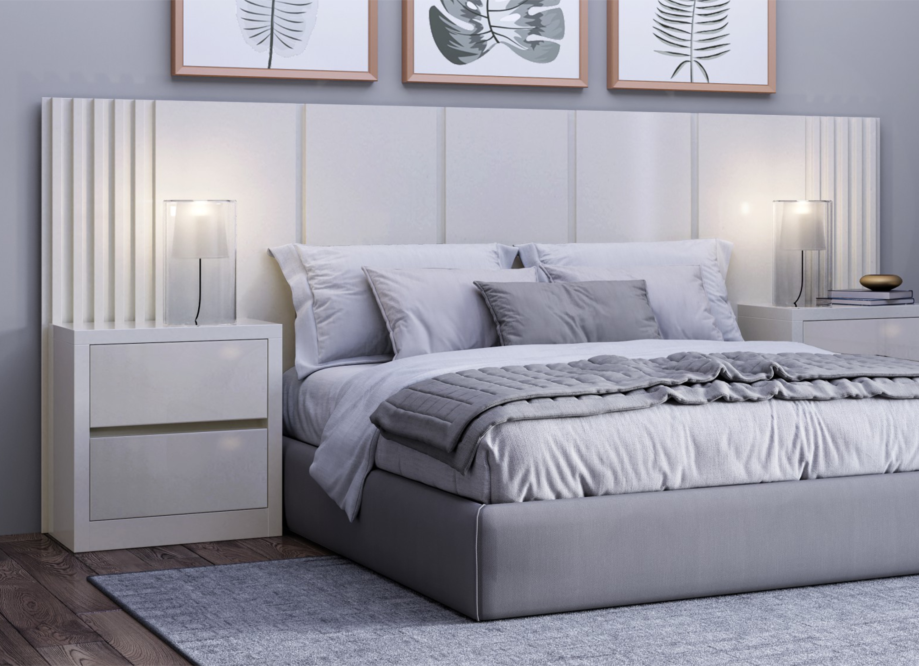 Cabeceira em MDF 2,70m - offwhite