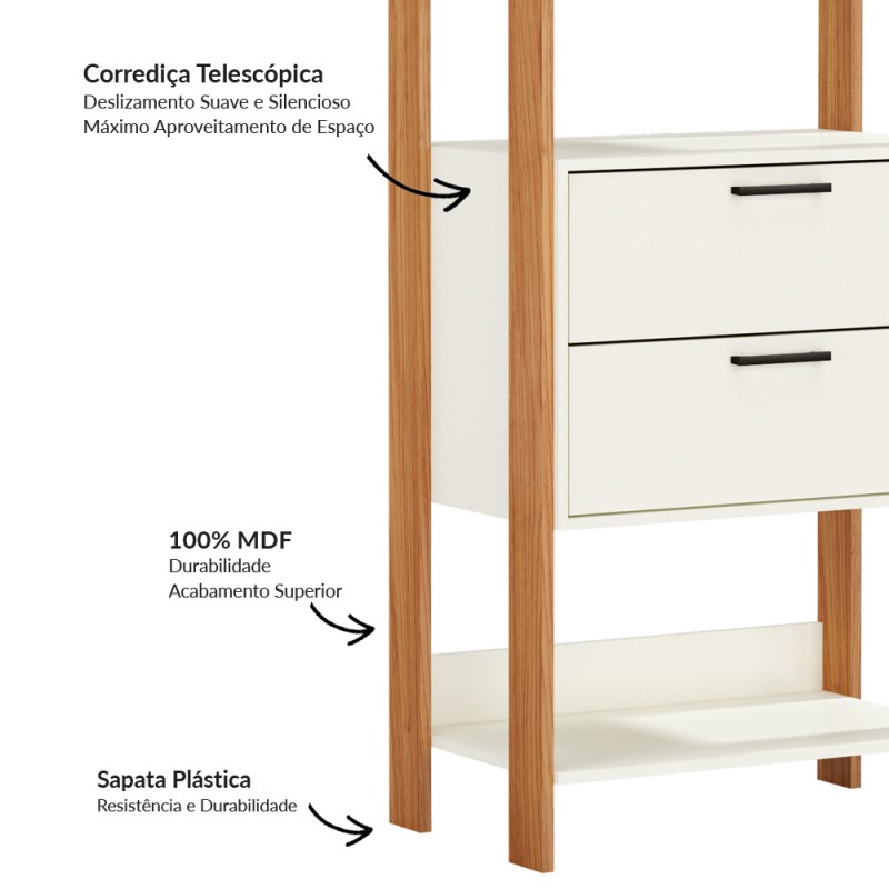 Closet Industrial uma torre - offwhite