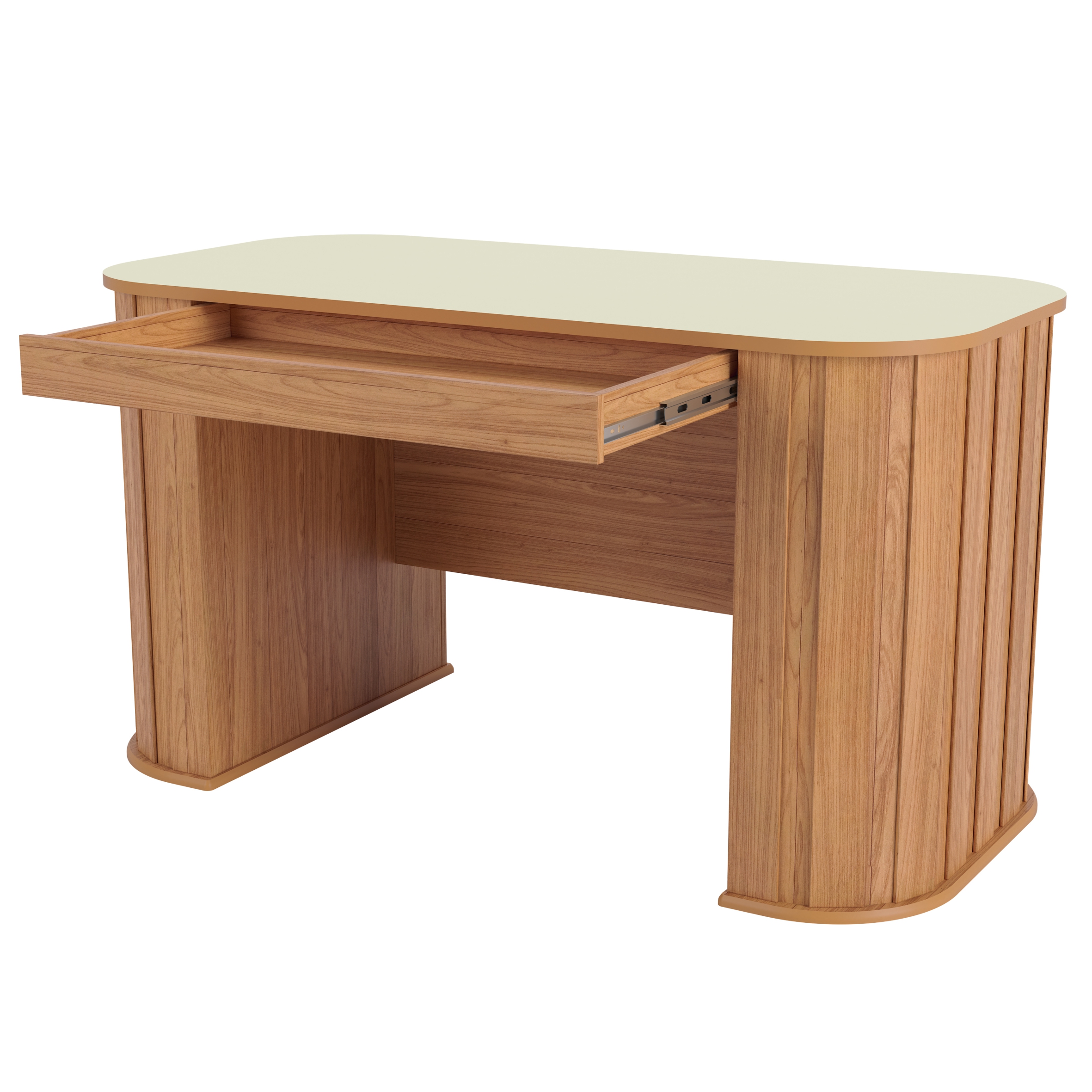 Mesa de escritório Curve ripada 