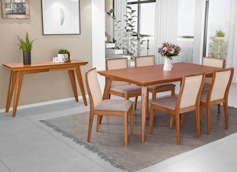 Mesa Elegance 1,8m - Amêndoa