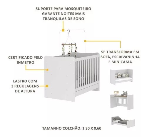 Berço 4 em 1 Evolution