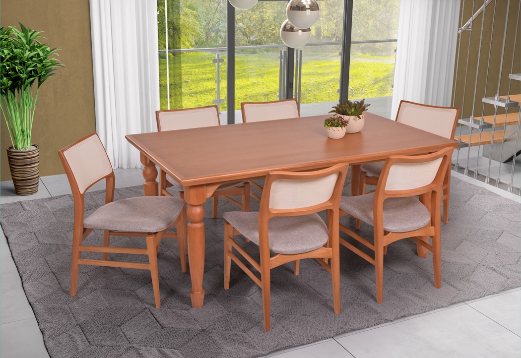 Mesa Atlanta 1,8m - Amêndoa