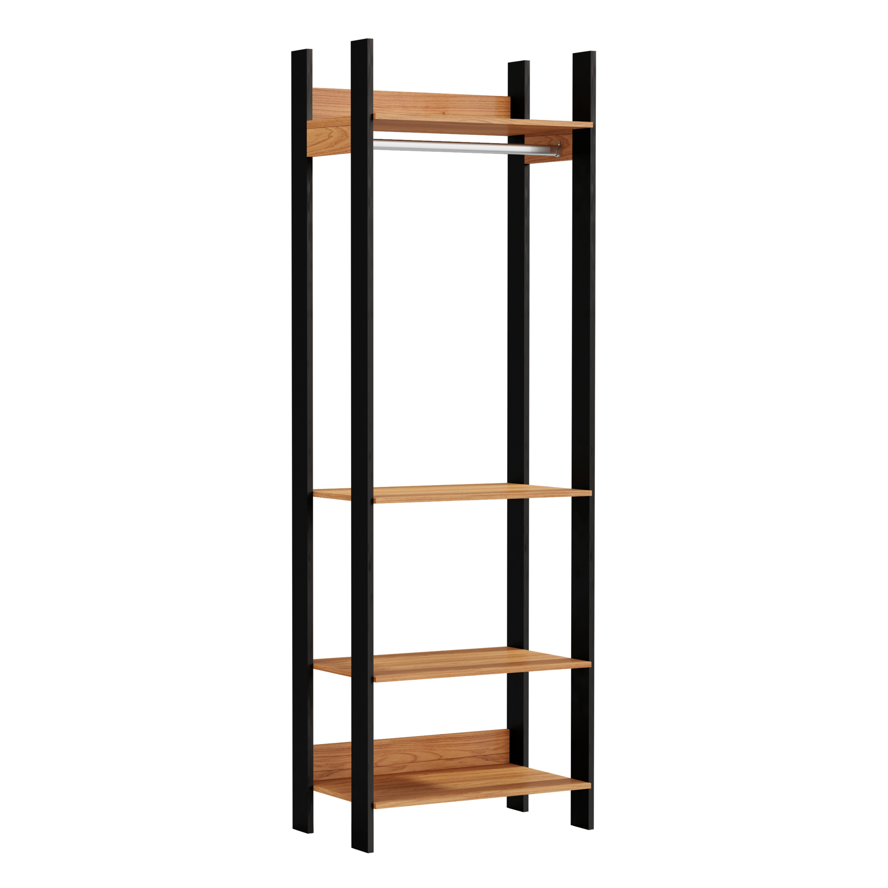 Closet industrial 1 torre com cabideiro - preto