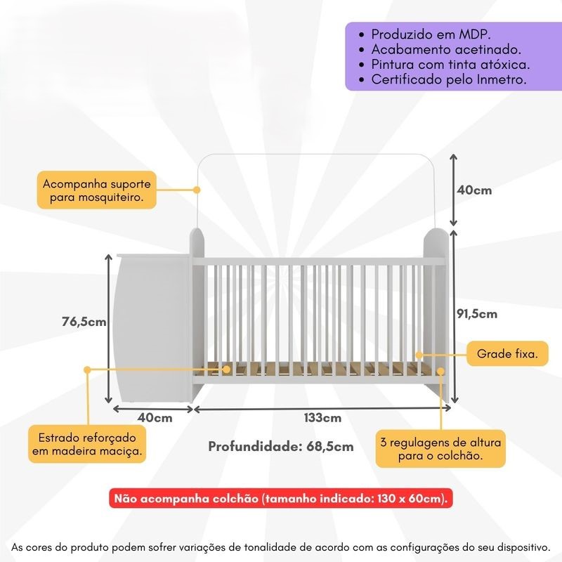 Berço Cômoda Caju