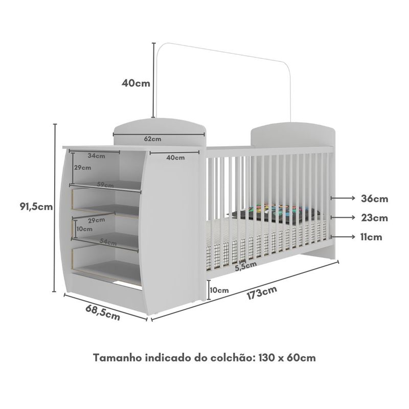 Berço Cômoda Caju