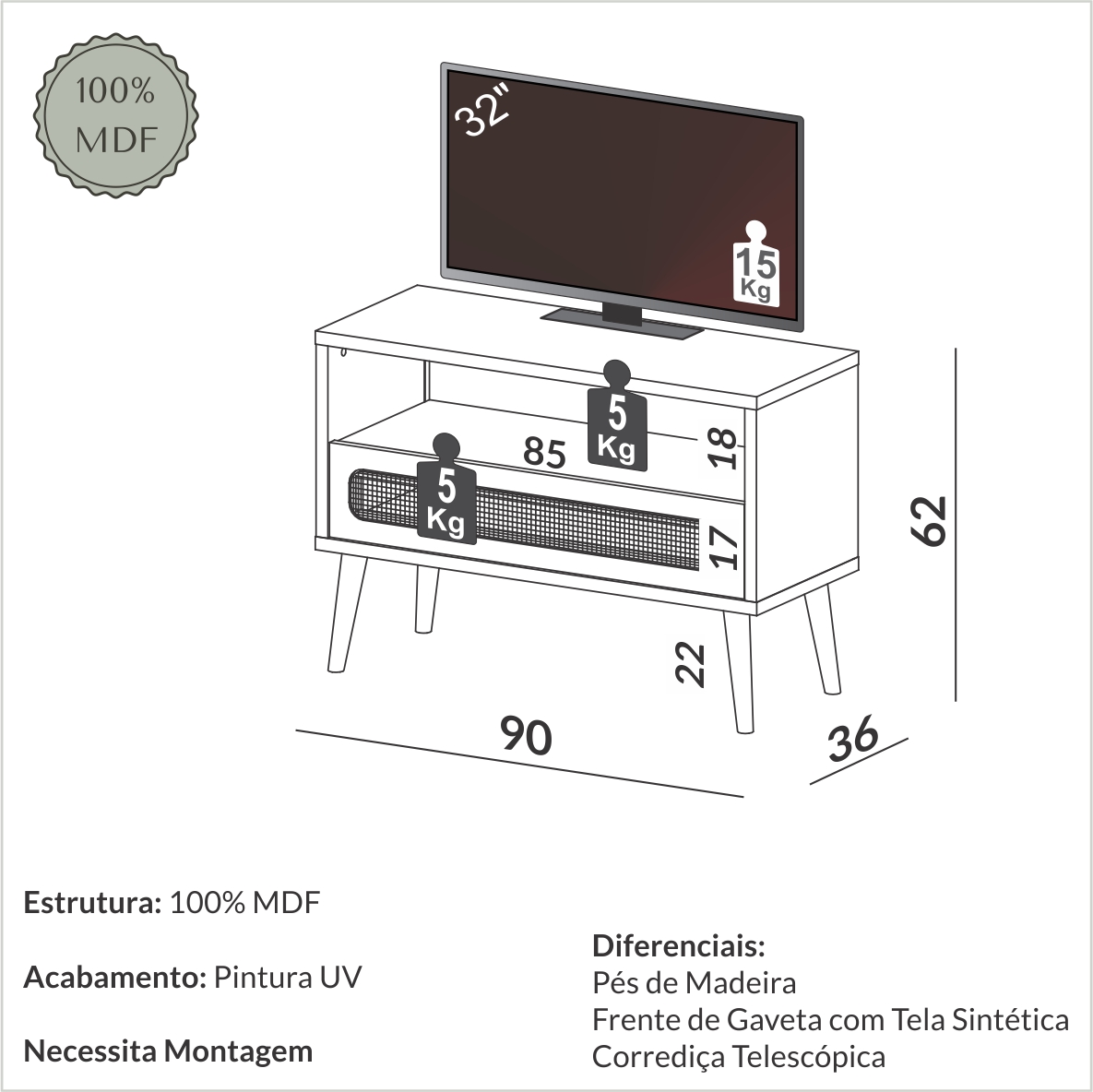 Rack 90cm
