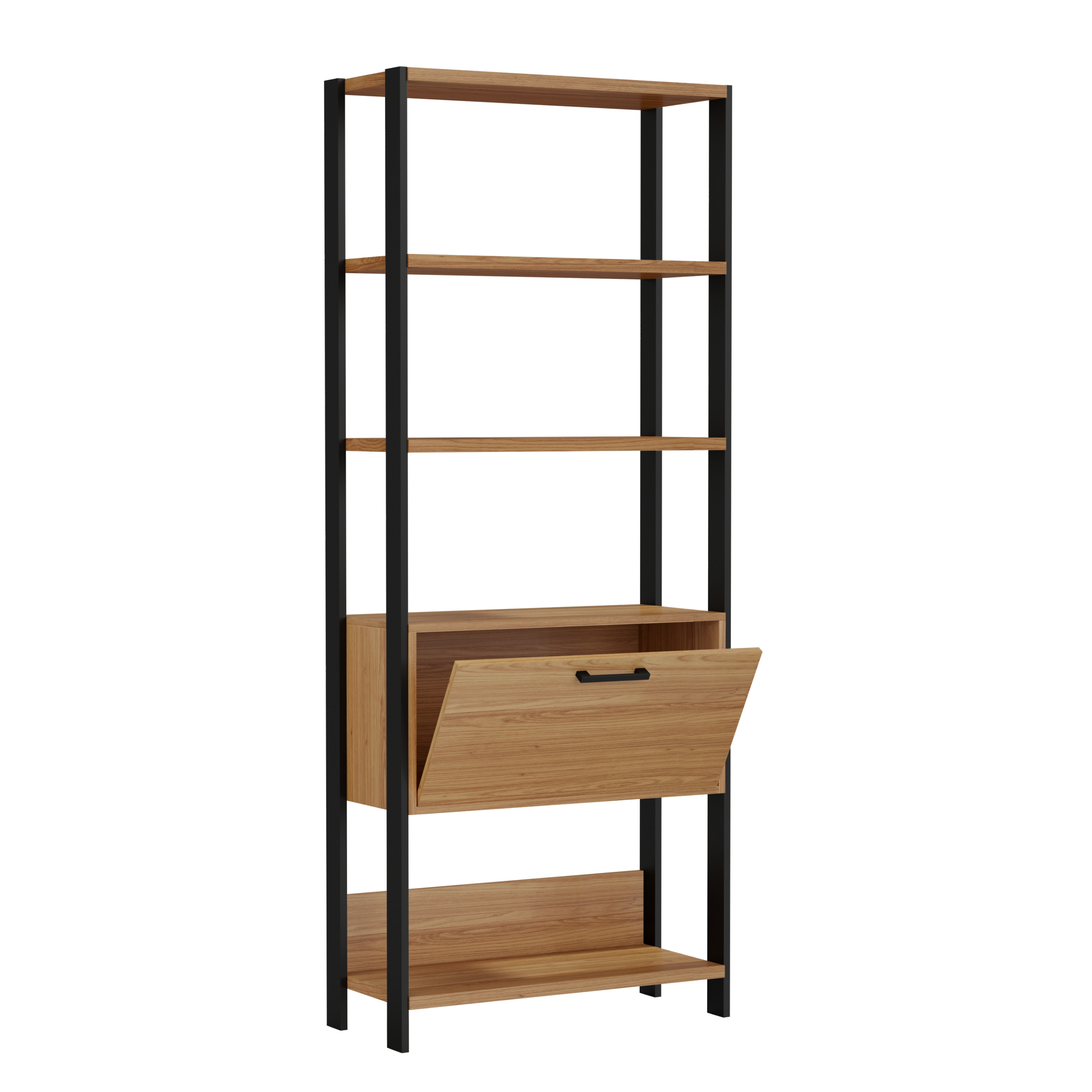 Estante com 1 porta - preto