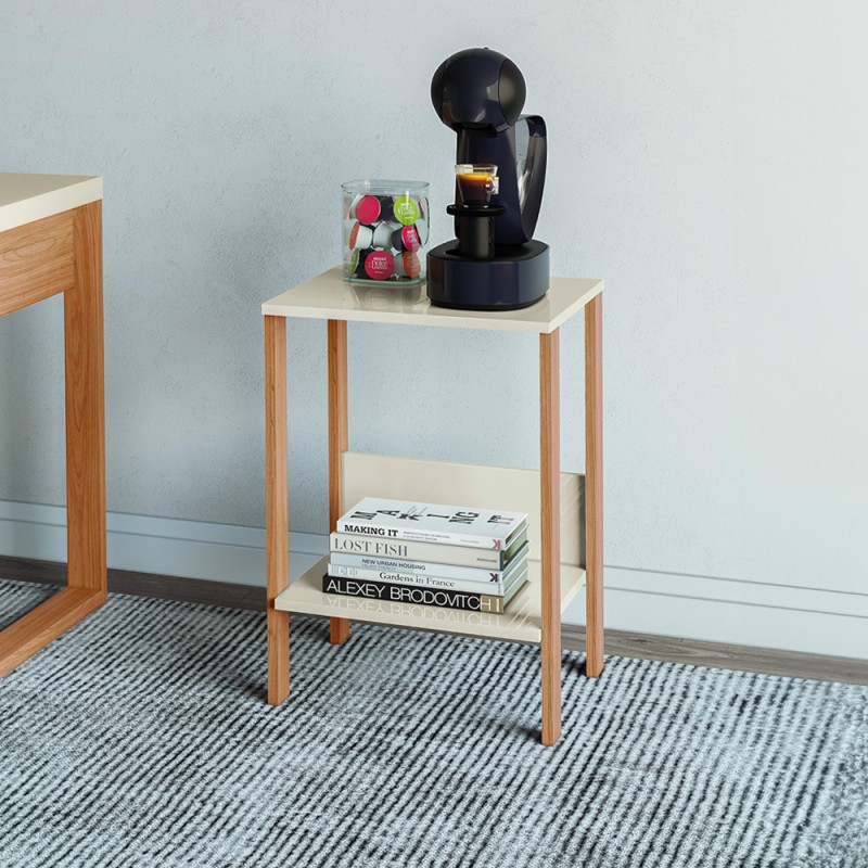 Mesa de canto auxiliar - offwhite