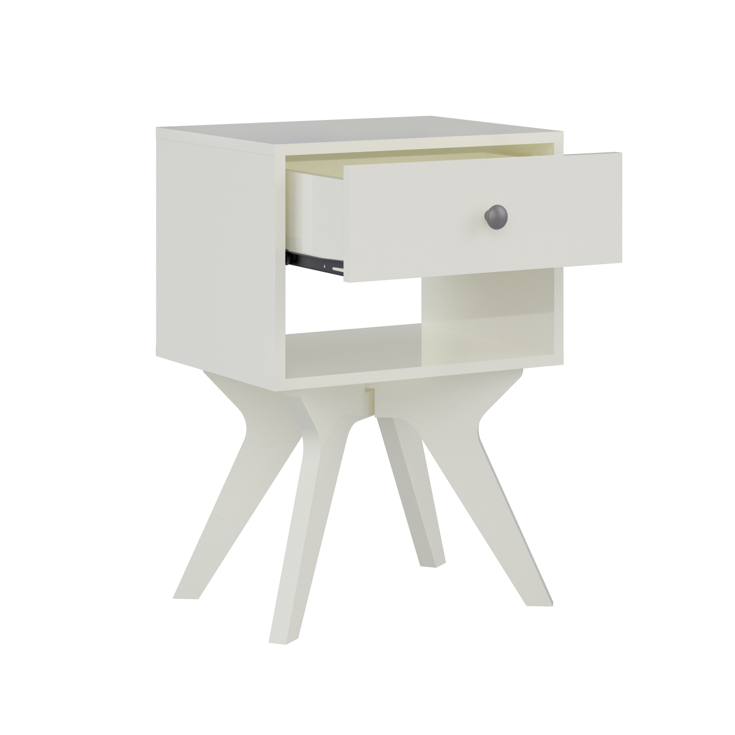 Mesa de cabeceira retrô offwhite